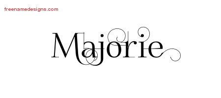 Decorated Name Tattoo Designs Majorie Free