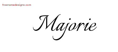 Calligraphic Name Tattoo Designs Majorie Download Free