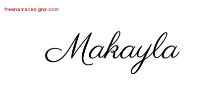 Classic Name Tattoo Designs Makayla Graphic Download