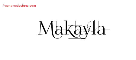 Decorated Name Tattoo Designs Makayla Free