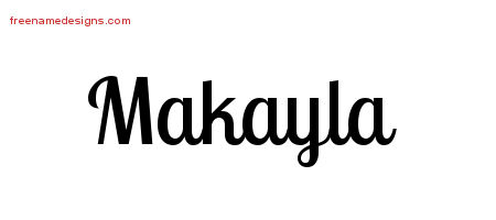 Handwritten Name Tattoo Designs Makayla Free Download