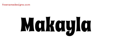 Groovy Name Tattoo Designs Makayla Free Lettering