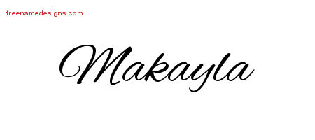 Cursive Name Tattoo Designs Makayla Download Free