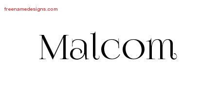 Vintage Name Tattoo Designs Malcom Free Printout