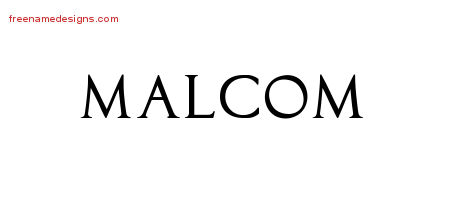 Regal Victorian Name Tattoo Designs Malcom Printable