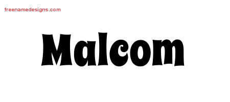 Groovy Name Tattoo Designs Malcom Free