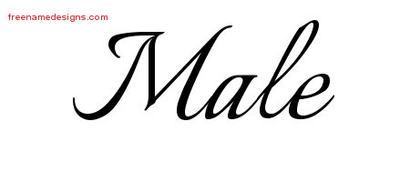 Calligraphic Name Tattoo Designs Male Free Graphic