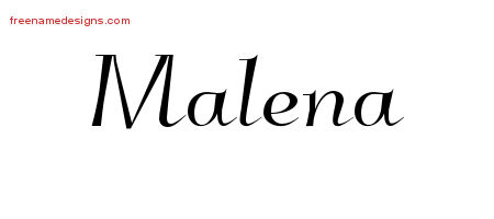 Elegant Name Tattoo Designs Malena Free Graphic