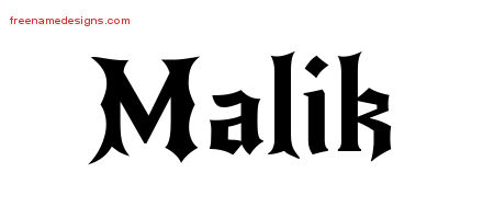 Gothic Name Tattoo Designs Malik Download Free