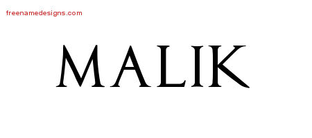 Regal Victorian Name Tattoo Designs Malik Printable