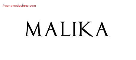 Regal Victorian Name Tattoo Designs Malika Graphic Download