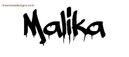 Graffiti Name Tattoo Designs Malika Free Lettering