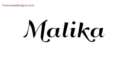 Art Deco Name Tattoo Designs Malika Printable