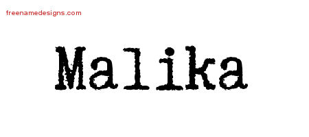 Typewriter Name Tattoo Designs Malika Free Download