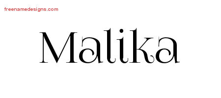 Vintage Name Tattoo Designs Malika Free Download