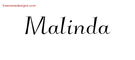 Elegant Name Tattoo Designs Malinda Free Graphic