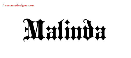 Old English Name Tattoo Designs Malinda Free