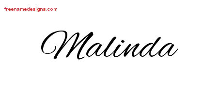 Cursive Name Tattoo Designs Malinda Download Free