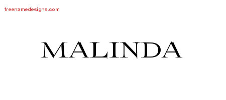 Flourishes Name Tattoo Designs Malinda Printable