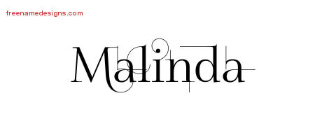 Decorated Name Tattoo Designs Malinda Free