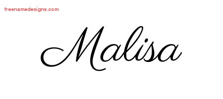 Classic Name Tattoo Designs Malisa Graphic Download