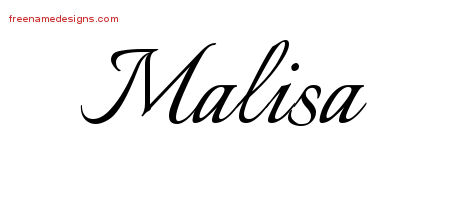Calligraphic Name Tattoo Designs Malisa Download Free