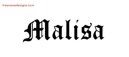 Blackletter Name Tattoo Designs Malisa Graphic Download