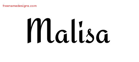 Calligraphic Stylish Name Tattoo Designs Malisa Download Free