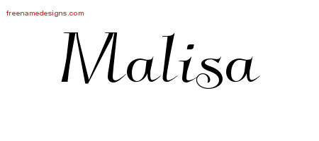 Elegant Name Tattoo Designs Malisa Free Graphic