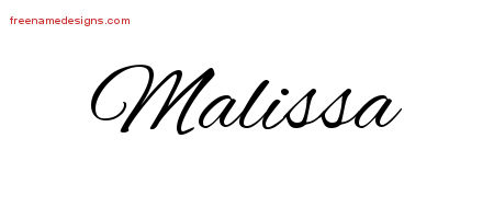 Cursive Name Tattoo Designs Malissa Download Free