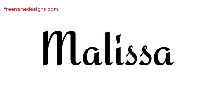Calligraphic Stylish Name Tattoo Designs Malissa Download Free
