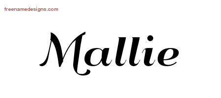 Art Deco Name Tattoo Designs Mallie Printable
