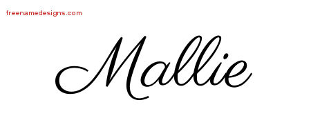 Classic Name Tattoo Designs Mallie Graphic Download