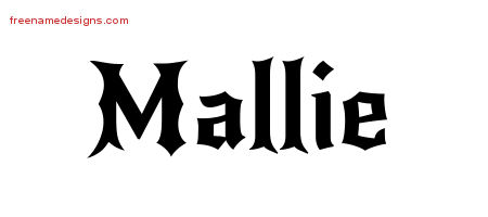 Gothic Name Tattoo Designs Mallie Free Graphic