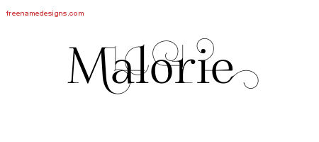 Decorated Name Tattoo Designs Malorie Free