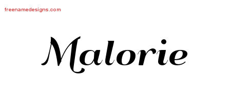 Art Deco Name Tattoo Designs Malorie Printable