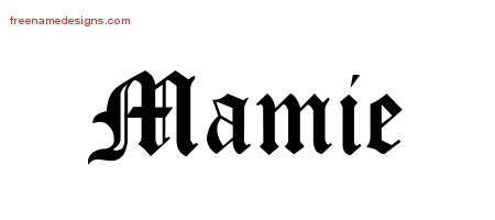Blackletter Name Tattoo Designs Mamie Graphic Download