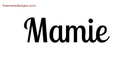 Handwritten Name Tattoo Designs Mamie Free Download