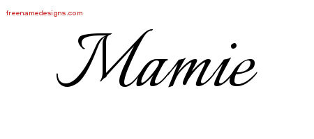 Calligraphic Name Tattoo Designs Mamie Download Free