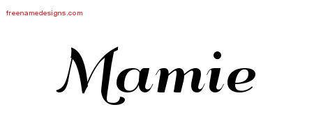 Art Deco Name Tattoo Designs Mamie Printable