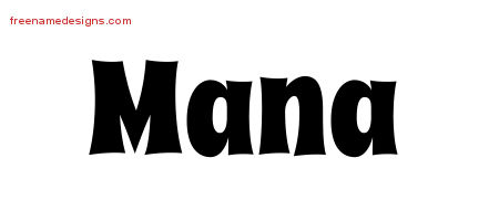 Groovy Name Tattoo Designs Mana Free Lettering