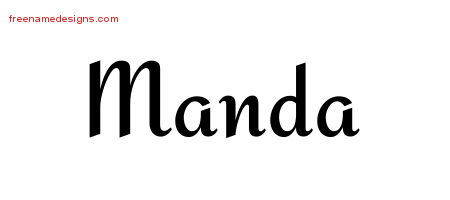 Calligraphic Stylish Name Tattoo Designs Manda Download Free