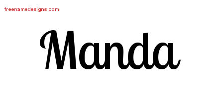 Handwritten Name Tattoo Designs Manda Free Download