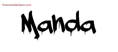 Graffiti Name Tattoo Designs Manda Free Lettering