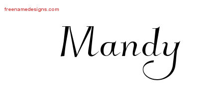 Elegant Name Tattoo Designs Mandy Free Graphic