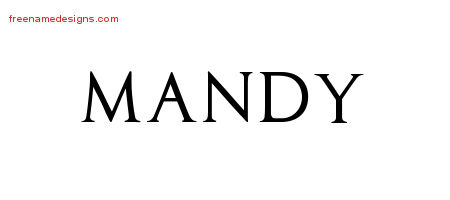 Regal Victorian Name Tattoo Designs Mandy Graphic Download