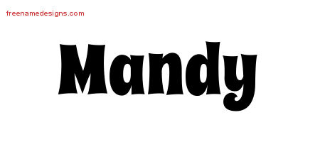 Groovy Name Tattoo Designs Mandy Free Lettering