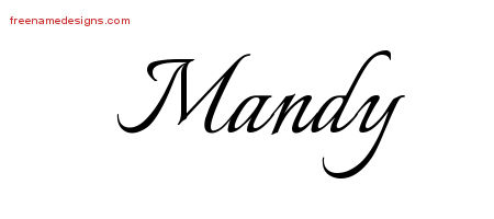 Calligraphic Name Tattoo Designs Mandy Download Free
