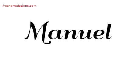 Art Deco Name Tattoo Designs Manuel Graphic Download