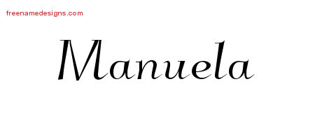 Elegant Name Tattoo Designs Manuela Free Graphic